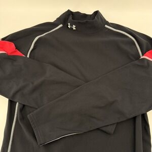 Under Armour Men's XL Long Sleeve Compression‎ Fit Shirt Black Logo